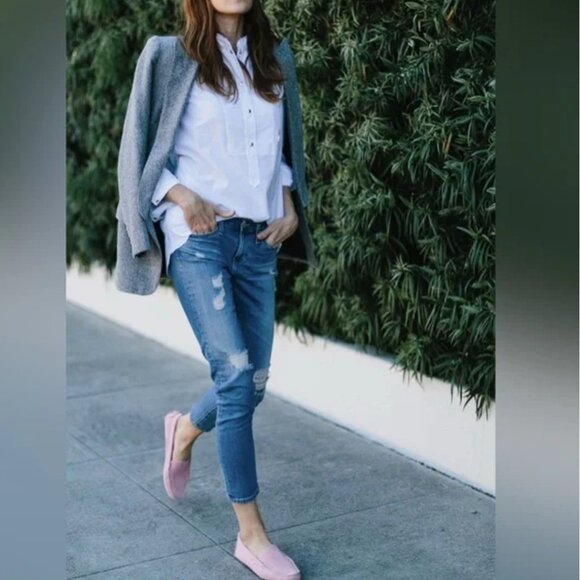 M. Gemi Felize Italian Blue Suede Women's Driving Loafers Size 39.5 - Picture 7 of 10